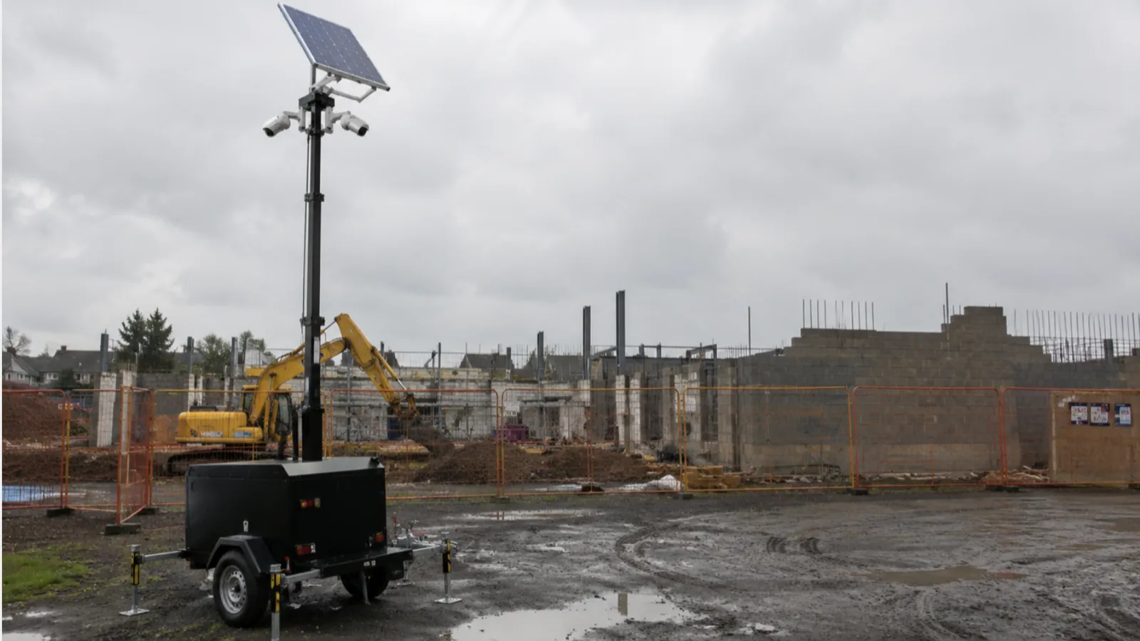 Construction site CCTV - rapid deployment tower