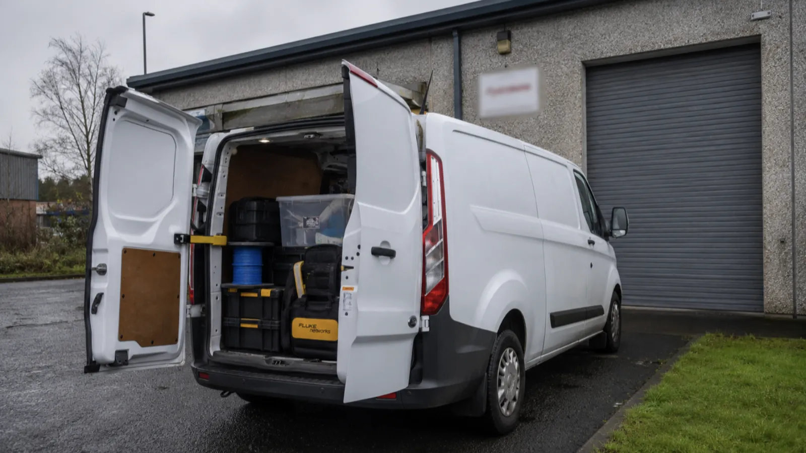 IT support Northern Ireland - work van at business park