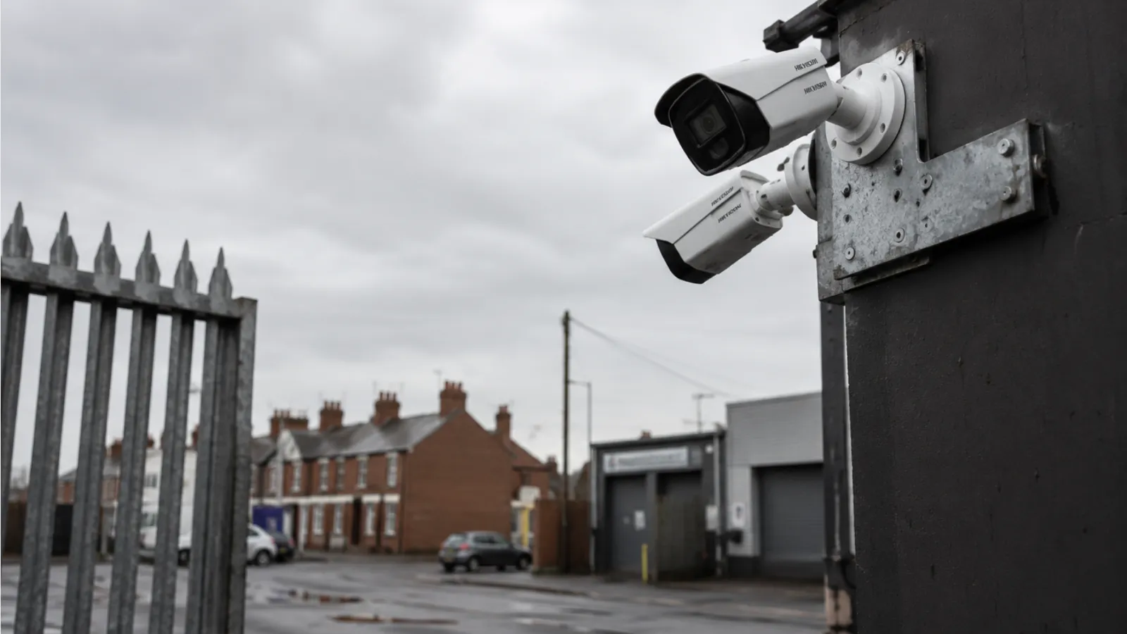 CCTV installation Belfast - cameras at commercial yard entrance